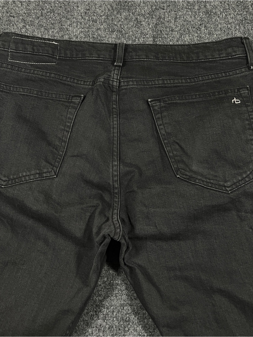 Rag & Bone Jeans Mens 34x30 Black Dark Wash Fit 2 Slim Straight Leg Denim Pants - Picture 5 of 9